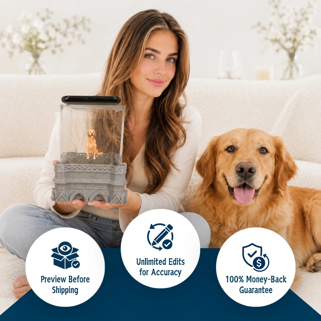 Boîte Sanctuaire Pawever™ — Boîte à hologramme pour animaux de compagnie