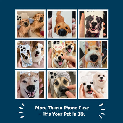 Personalized pet phone case made from a dog photo